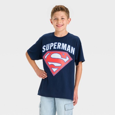 Boys' Super-Man Short Sleeve Graphic T-Shirt - Blue