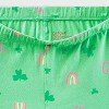 Girls' 2pk Adaptive St. Patrick's Day Capri Leggings - Cat & Jack™ Lilac Purple/Lime Green - 3 of 3