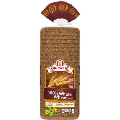 Oroweat 100% Whole Wheat Soft Bread - 20oz