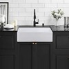 33in L X 20in W Single Basin Ceramic Farmhouse Kitchen Sink with Basket Strainer - 2 of 4