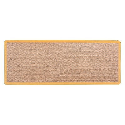 World Rug Gallery Contemporary Abstract Anti-Fatigue Standing Mat - Yellow 18x47