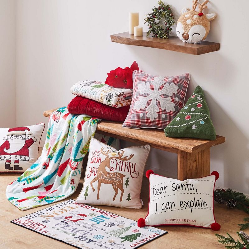 Santa Claus Lane - Christmas Tree Decorative Pillow - Levtex Home, 5 of 6