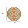 Beige Orange And Red Geometric Washable Indoor Outdoor Area Rug - 3 of 4