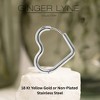 Heart Hoop Earrings for Women by Ginger Lyne Gold Stainless Steel Lightweight Classic Everyday Style - 3 of 4