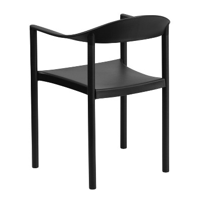 ErgoStack 1000 lb Capacity Black Metal & Plastic Dining Chair