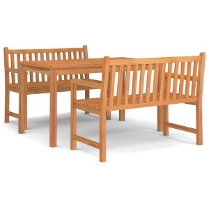 vidaXL Garden Dining Set Teak Fine Sanded Hardwood, Medium Durable - 1 of 4