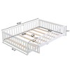 CAVINAS Twin Size Wood Montessori Bed,Modern Floor Bed with Safety Guardrails and Door,Toddler Bed for Bedroom - 3 of 4
