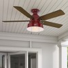 Hunter Fan 52" Mill Valley Barn Low Profile Damp Rated Ceiling Fan with LED Light Kit and Pull Chain Red - image 4 of 4