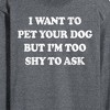 Men's - Instant Message - I Want To Pet Your Dog Long Sleeve Graphic T-Shirt - 2 of 4
