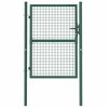 VidaXL Fence Gate Steel 39.4 inches x49.2 inches  Green - 4 of 4