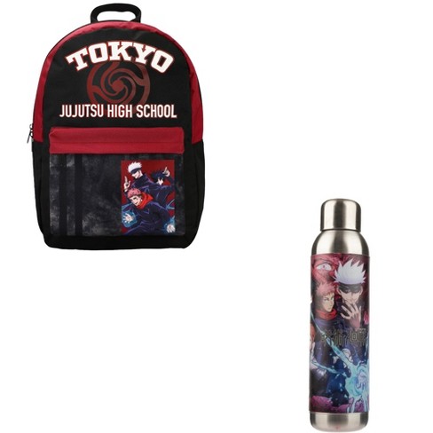 Jujutsu Kaisen Tokyo Jujutsu 17 Laptop Backpack & 22 Oz Stainless Steel  Water Bottle Combo Set : Target