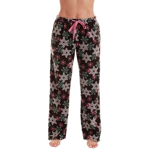 Totally Pink Women's Warm and Cozy Plush Fleece Pajama Bottoms/Lounge Pants  Buffalo Plaid (Two Pack)