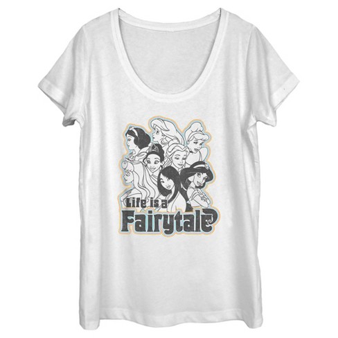 Women's Disney Black and White Princesses Life is a Fairytale - image 1 of 4