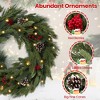 24 Inch Pre-Lit Artificial Christmas Wreaths for Front Door - 3 of 4