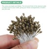 Unique Bargains Artificial Craft DIY Wedding Flower Stamen Kit 150 Pcs Golden Brown - 2 of 4