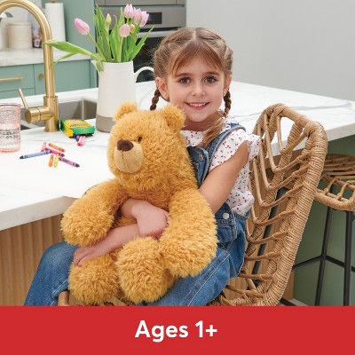 Classic Brown 11" Plush Teddy Bear with Squishy Paws