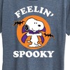 Women's Peanuts Feelin Spooky Short Sleeve Graphic T-Shirt - Heather Blue - Large - 2 of 4