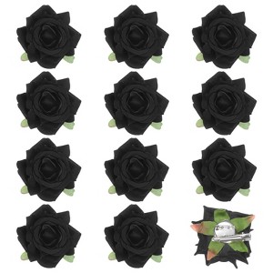 Unique Bargains Durable Velvet Cloth Flower Hair Clips Brooches 12 Pcs - 1 of 4