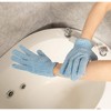Glamlily 6 Pairs Body Exfoliating Shower Gloves, Bath Scrub Wash Mitt - Spa & Massage (Red, Cream, Blue, Pink, Green, Turquoise) - 3 of 4
