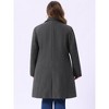 Women's Winter Notched Lapel Single Breasted with Pockets Pea Coats - Agnes Orinda - 4 of 4