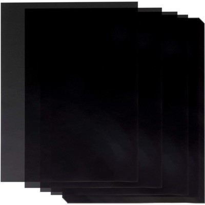 Paper Junkie 50-Pack Black Translucent Vellum Paper Sheets for Invitations and Tracing (8.5 x 11 in)