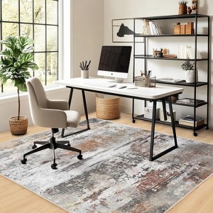 Washable Area Rugs 5'x7' Non-Slip Modern Abstract Soft for Living Room Entryway Bedroom Nursery, Print Pattern Home Decor Aesthetic - 1 of 4