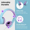 LiLGadgets Connect+ Girls Headphones for School Wired with Microphone, Volume Limiting for Safe Listening, Blue/Purple - image 3 of 4