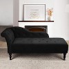 Whizmax Modern Armless Chaise Lounge with Solid Wood Legs, Upholstered Sofa Recliner Lounge Chair for Bedroom Living Room Office Room - 2 of 4