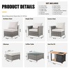 Tenaya 10pc Wicker Outdoor Patio Furniture Set Conversation Sofa with a Storage Fire Pit and Cushions - 4 of 4