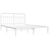 vidaXL White California King Metal Bed Frame with Headboard & Slats, No Mattress, Easy Assembly - 2 of 4