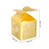 Unique Bargains Durable Paper Hollow Design Bright Color Elegant Appearance Gift Box 2"x2"x3.1" 25 Packs - 2 of 4