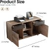 SAINTCY 2-Drawer Mobile File Cabinet with Wheels, Lateral Rolling Under-Desk Storage, Printer Stand & Open Shelves for Home/Executive Office - 2 of 4