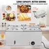 VEVOR 4-Pan Commercial Food Warmer, 15.9QT Electric Steam Table, 1200W Professional Countertop Stainless Steel Buffet Bain Marie - 3 of 4