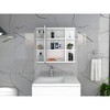 Vynxaria Medicine Cabinet With Six Shelves, Mirror Cabinet£¬White - 2 of 4