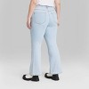 Women's Low-Rise Exposed Button Fly Flare Jeans - Wild Fable™ Light Wash - image 3 of 3