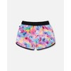 Deux par Deux Girl Printed Swim Shorts Butterflies on Multicolored and Black Background - 3 of 4