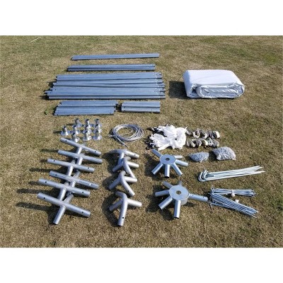 Yellow and White Galvanized Steel Frame Party Tent 20 ft x 30 ft