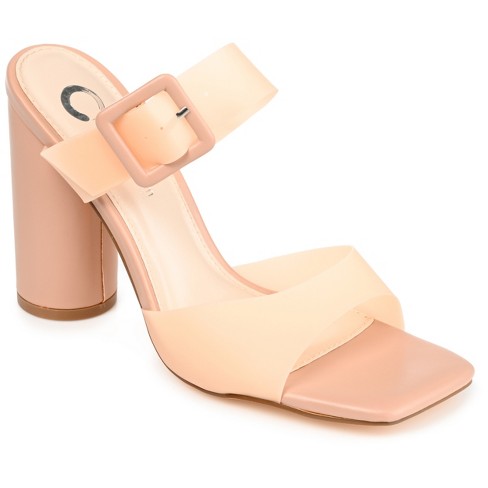 Square toe nude online sandals