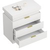 PAGED Night Stand with Socket and LED Lights, Modern Bedside Table with Drawers and Sliding Top, Nightstand for Bedroom - 4 of 4
