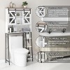 Over The Toilet Storage Cabinet with 2 Sliding Barn Door, Home Space-Saving Toilet Rack - 4 of 4