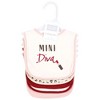 Hudson Baby Infant Girl Cotton Bibs, Mini Diva, One Size - 2 of 4