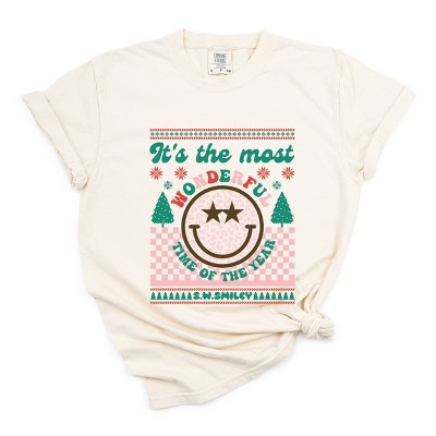Simply Sage Market S.W.Smiley The Most Wonderful Time Smiley Garment Dyed Tee