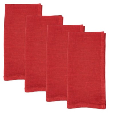 Rouge Pure Linen Square Table Napkin Set of 4