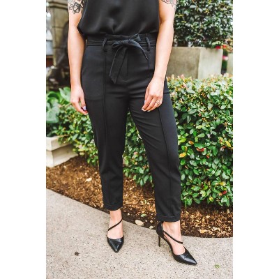 Women's Tegan Paperbag Trousers - BLACK TAPE