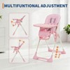 Baby High Chair, Foldable Feeding Chairs for Babies and Toddlers, Adjustable Height - 4 of 4