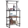 Kings Brand Furniture Covington Metal Kitchen Shelves Baker’s Rack Microwave Stand, Pewter - 2 of 4