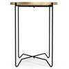 WyndenHall Willow Round Metal Side Table Teal: Modern Industrial End Table, Scratch-Resistant, 23" Height - 4 of 4