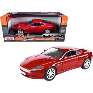 Aston Martin DB9 Coupe Red "Timeless Legends" 1/24 Diecast Model Car by Motormax - 1 of 3