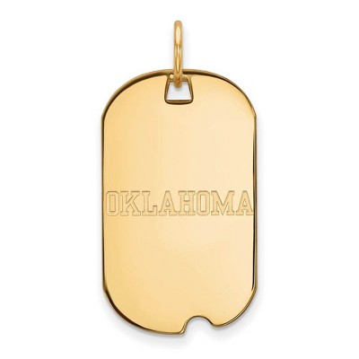 Black Bow Jewelry 10k Yellow Gold Oklahoma Sooners NCAA Pendant