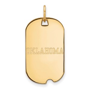 Black Bow Jewelry 10k Yellow Gold Oklahoma Sooners NCAA Pendant - 1 of 3